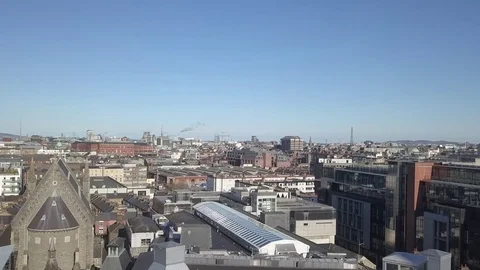 Drone Flight Aerial UAV Dublin Stock Footage 95777323