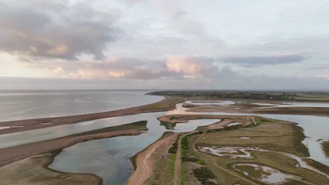 Drone flight along a beach Stock Footage 320832823