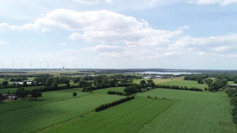 Drone flight and aerial view over a corn field Video stock 91860744