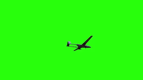 Drone in Flight and Impact Explosion, UAV Strike Detonation. Green screen Video stock 336345590