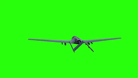 Drone in Flight and Impact Explosion, UAV Strike Detonation. Green screen Video stock 336345600