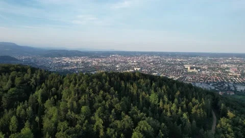 Drone flight in background graz (Austria) in 4k Stock Footage 200961828