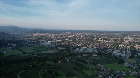 Drone flight in background graz (Austria) in 4k 스톡 동영상 200962162