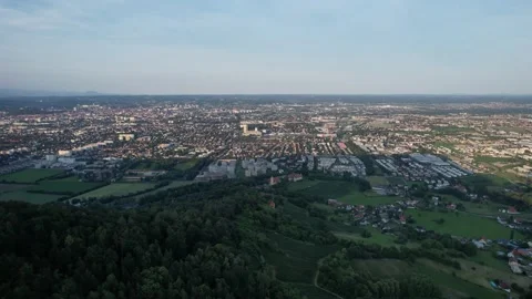 Drone flight in background graz (Austria) in 4k Stock Footage 200962179