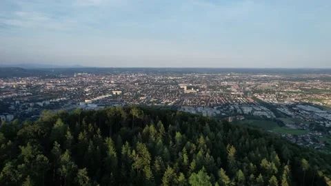 Drone flight in background graz (Austria) in 4k Stock Footage 200962231