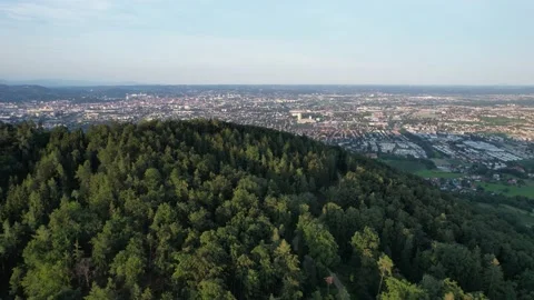 Drone flight in background graz (Austria) in 4k 스톡 동영상 200977736