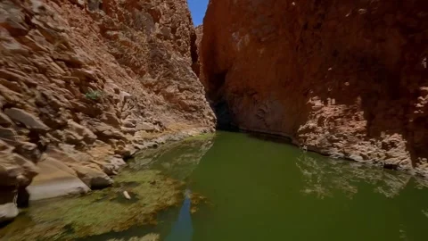 Drone flight between the creeks in the Northern Territory, Australia Stock Footage 262931899