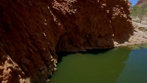Drone flight between the creeks in the Northern Territory, Australia Stock Footage 262939281