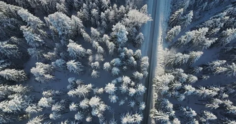 Drone Flight in a Cinematic Winter landscape at South Bavaria Stock Footage 227913245
