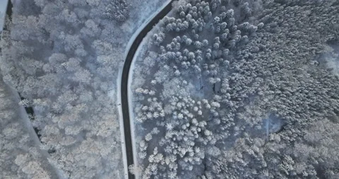 Drone Flight in a Cinematic Winter landscape at South Bavaria Stock Footage 227964990