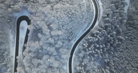 Drone Flight in a Cinematic Winter landscape at South Bavaria Stock Footage 227965736