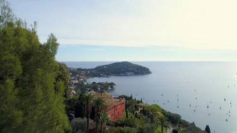 Drone flight at the coast of nice Stock Footage 127903450