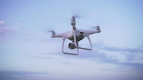 Drone in flight is filming a beach Stock Footage 134612835
