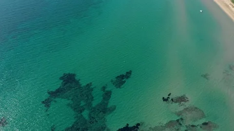 Drone flight in the green sea Vídeos de archivo 196984232