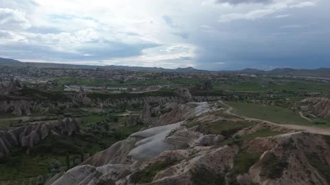 Drone Flight From Highland Viewpoint Toward Rose Valley Stock Footage 336489030