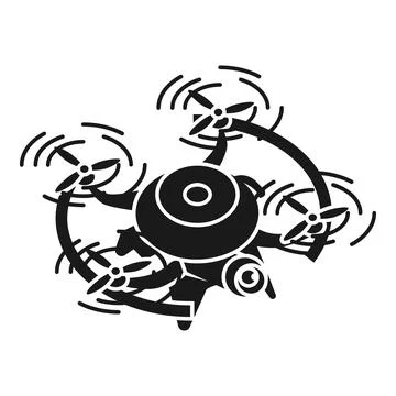 Drone in flight icon, simple style Stockillustratie