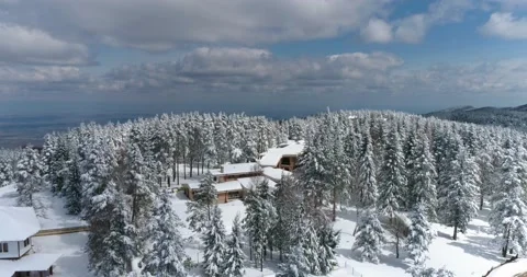 Drone flight in the mountains on a sunny winter day. Second part. Stock Footage 158013311