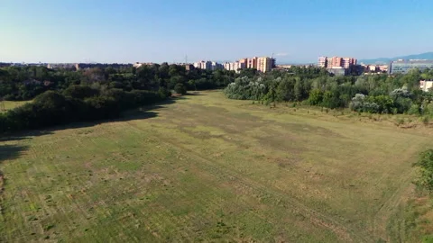 Drone flight over Aniene park in Rome, Italy - Full HD video - ProRes Stock Footage 142162170
