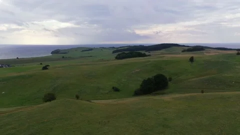 Drone flight over area Moenchgut on Ruegen, Germany Vidéo 141116273