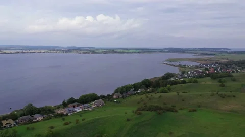 Drone flight over area Moenchgut on Ruegen, Germany Vidéo 141117354