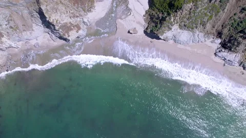 Drone flight over beach Stock Footage 243408171