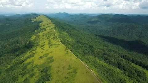 Drone flight over beautiful mountain range, beautiful landscape. A mountain Stock Footage 282915204