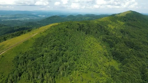 Drone flight over beautiful mountain range, beautiful landscape. A mountain Stock Footage 283222954
