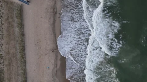 Drone flight over Bethany Beach Delaware 스톡 동영상 289030692