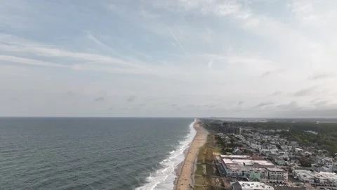 Drone flight over Bethany Beach Delaware 스톡 동영상 289030824