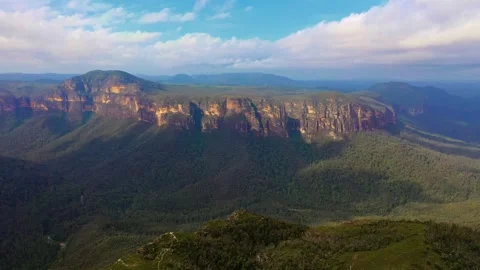 Drone flight over the blue mountains, Sydney, New South Wales, Australia Stock Footage 262942675