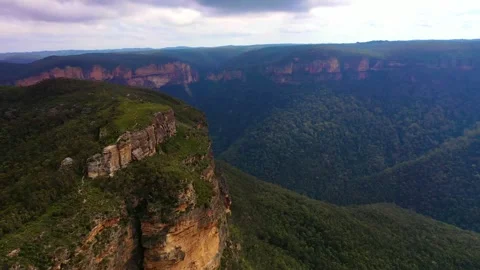 Drone flight over the blue mountains, Sydney, New South Wales, Australia Stock Footage 262942730