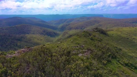 Drone flight over the blue mountains, Sydney, New South Wales, Australia Stock Footage 262943411