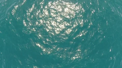Drone Flight over the bright and clear sea of Apulia Stock Footage 72619271