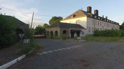 Drone flight over building Stock Footage 53223124