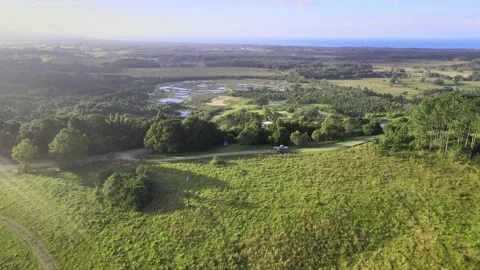 Drone flight over the Byron Bay hinterland - Telopa. NSW Australia - 4K 60fps Video stock 201008560