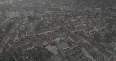 Drone Flight Over Central Ghent, Belgium Vídeo Stock 344127977