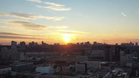 Drone flight over the city Stock Footage 170323223