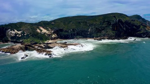 Drone flight over Crowdy Bay National Park, in New South Wales, Australia Stock Footage 262943942
