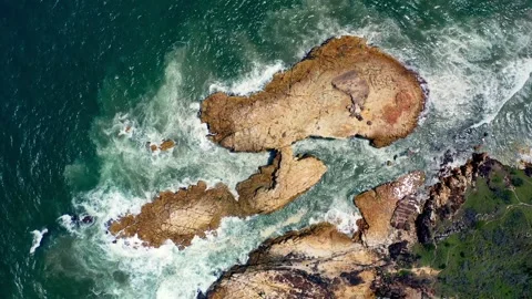 Drone flight over Crowdy Bay National Park, in New South Wales, Australia Stock Footage 262943965