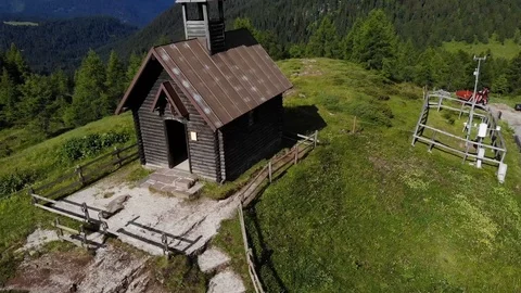 Drone flight over Dolomite landscape Stock Footage 112332735