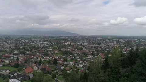 Drone flight over Dornbirn, Austria Stock Footage 266268140