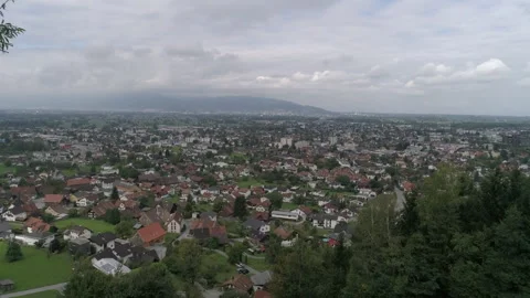 Drone flight over Dornbirn, Austria Stock Footage 266268161