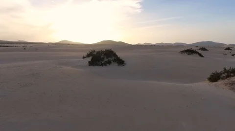 Drone flight over the dunes Stock Footage 92061125