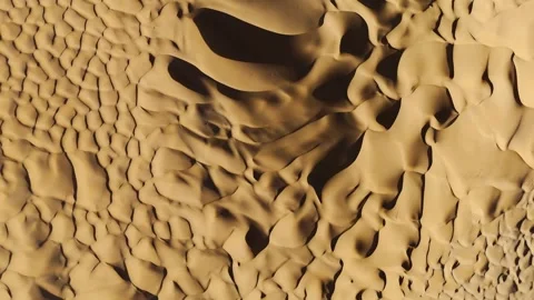 Drone Flight Over Endless Dunes in Taklamakan Desert 4K Vídeos de archivo 347141265