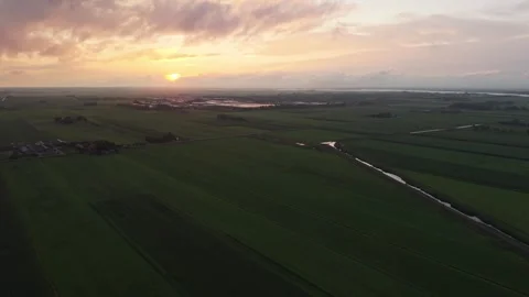 Drone flight over farmland Stock Footage 320069097