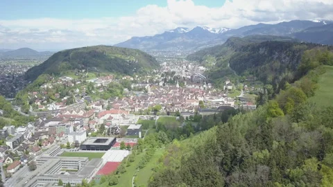 Drone flight over Feldkirch Stock Footage 265077423