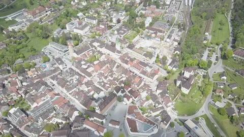 Drone flight over Feldkirch Stock Footage 265078612