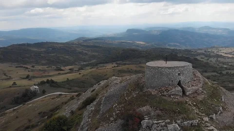 Drone flight over a fortress Stock Footage 112332040