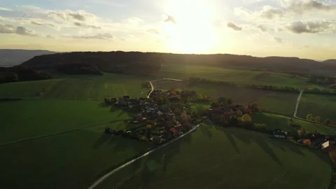 Drone flight over Germany landscape Vidéo 144384371