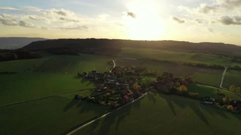Drone flight over Germany landscape Vidéo 144384502